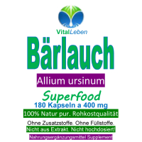 Frischblatt Bärlauch Superfood Wilder Knoblauch 180 Kapseln