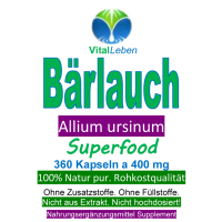 Frischblatt Bärlauch Superfood Wilder Knoblauch 360 Kapseln