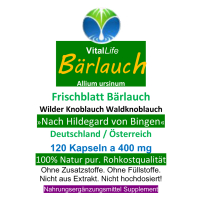 Bärlauch enthält viel Vitamin C, Eisen, Kalium, Calcium und Magnesium und kann daher das Immunsystem stärken, die Verdauung anregen und den Stoffwechsel verbessern. Zudem wird ihm eine blutreinigende, entgiftende und blutdrucksenkende Wirkung zugeschriebe