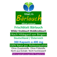 Wilder Frischblatt Bärlauch nach Hildegard von Bingen 360 Kapseln