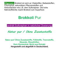 BROKKOLI Broccoli Sulforaphan & Indol-3-Carbinol 120 Kapseln - Antioxidantien & Vitamine C E K, B-Komplex + Calcium Magnesium Eisen Kalium Selen uvm [OHNE ZUSATZSTOFFE].