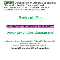 BROKKOLI Broccoli Sulforaphan & Indol-3-Carbinol 360 Kapseln - Antioxidantien & Vitamine C E K, B-Komplex + Calcium Magnesium Eisen Kalium Selen uvm [OHNE ZUSATZSTOFFE].