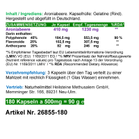 Aroniabeere OPC + Antioxidantien + Vitamine C+E+K - 720 Kapseln