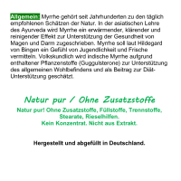 GUGGUL Indische MYRRHE 120 Kapseln - Ayurveda Guggulsterone EXTRA fein - Commiphora Mukul Premium Qualität. 100% NATUR PUR [OHNE ZUSATZSTOFFE - OHNE FÜLLSTOFFE]