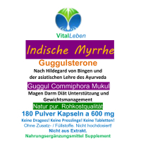 Guggul Indische Myrrhe Ayurveda Guggulsterone 720 Pulver Kapseln