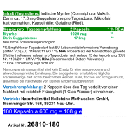 Guggul Indische Myrrhe Ayurveda Guggulsterone 720 Pulver Kapseln