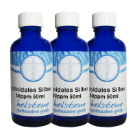 5x 50ml Kolloidales Silber & Spray 50 PPM (250ml) 9-tlg