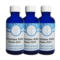 5x 50ml Kolloidales Silber & Spray 25 PPM (250ml) 9-tlg
