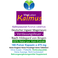 Kalmus-Wurzel nach Hildegard von Bingen 720 Pulver Kapseln