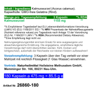 Kalmus-Wurzel nach Hildegard von Bingen 720 Pulver Kapseln