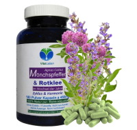 Rotklee & Mönchspfeffer 180 Kapseln Meno Fit - Hormon Balance Frauenleiden Wechseljahre Menopause - NATUR pur Isoflavone & Phytohormone. KEIN EXTRAKT! OHNE ZUSATZSTOFFE. ►3 Monate Vorrat.