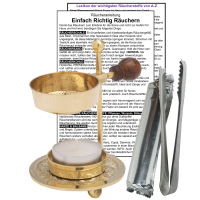 Räucherstövchen Messing Weihrauchbrenner 6-tlg Räucherset