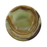 Naturstein Räucherschale grün braun Onyx ca. 7,5 cm