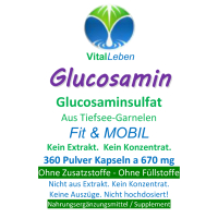 Glucosamin Glucosaminsulfat 360 Pulver Kapseln