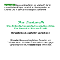 Glucosamin Glucosaminsulfat 360 Pulver Kapseln