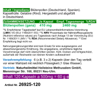 BLÜTENPOLLEN Bienenpollen 120 Kapseln GANZE Bee Pollen NATURAL Multi-Vitamin & Multi-Mineral SUPERFOOD. 100% Imkerqualität. OHNE ZUSATZSTOFFE.
