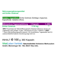 Echte Goldrute Solidago 360 Pulver Kapseln Nieren Blase Harnwege [OHNE Zusatzstoffe]