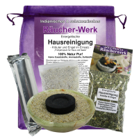 Räucherset 5-tlg Energetische Hausreinigung mit grüner Onyx Schale