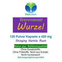 Brennnessel Wurzel Stinging Nettle Root 120 Pulver Kapseln Natur Pur