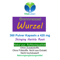 Brennnessel Wurzel Stinging Nettle Root 360 Pulver Kapseln Natur Pur