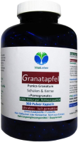 GRANATAPFEL 360 Kapseln Saft & Kerne 40% MEGA ANTIOXIDANTIEN, Ellagsäure, Polyphenole uvm. Natürliches MULTI-Vitamin-Mineral SUPERFOOD. KEIN EXTRAKT. KEIN SAFTPULVER. Nicht künstlich hochdosiert. 100% Natur pur. OHNE ZUSATZSTOFFE.