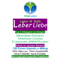 LEBER & GALLE lieben BITTERSTOFFE 120 Kapseln - Mariendistel Artischocke Löwenzahn - NATUR pur [Leber Liebe Komplex - Ohne ZUSATZSTOFFE]