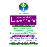 Leber Liebe Top 3 nach Hildegard von Bingen 720 Pulver Kapseln