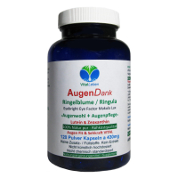 AugenVitamine AugenDank Ringelblume Lutein & Zeaxanthin 120 Kapseln Vital Sehkraft Vitamine für Augen und Makula - OHNE Zusatzstoffe.