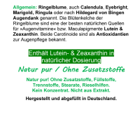 AugenVitamine AugenDank 180 Kapseln Ringelblume Lutein & Zeaxanthin Sehkraft Vitamine - Natürlicher Sehstärke Komplex für Augen und Makula - OHNE Zusatzstoffe.