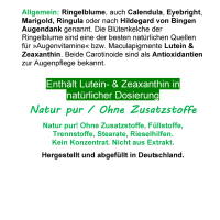 AugenVitamine AugenDank 360 Kapseln Ringelblume Lutein & Zeaxanthin Sehkraft Vitamine - Natürlicher Sehstärke Komplex für Augen und Makula - OHNE Zusatzstoffe.