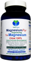 Magnesium Citrat 120 Pulver Kapseln organisches PREMIUM TRI-MAGNESIUMCITRAT. Elementar. OHNE ZUSATZSTOFFE. Schnelle Aufnahme. HOHE BIOVERFÜGBARKEIT. Nie mehr Magnesiummangel ►Dein täglicher Helfer für Muskeln, Nerven, Energie, weniger Müdigkeit.