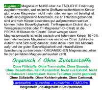 Magnesium Citrat 360 Pulver Kapseln organisches PREMIUM TRI-MAGNESIUMCITRAT. Elementar. OHNE ZUSATZSTOFFE. Schnelle Aufnahme. HOHE BIOVERFÜGBARKEIT. Nie mehr Magnesiummangel ►Dein täglicher Helfer für Muskeln, Nerven, Energie, weniger Müdigkeit.