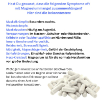Magnesium Citrat 720 Pulver Kapseln organisches PREMIUM TRI-MAGNESIUMCITRAT. Elementar. OHNE ZUSATZSTOFFE. Schnelle Aufnahme. HOHE BIOVERFÜGBARKEIT. Nie mehr Magnesiummangel ►Dein täglicher Helfer für Muskeln, Nerven, Energie, weniger Müdigkeit.