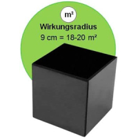 SCHUNGIT Shungite Stein für Schutz und Harmonie 9 x 9cm WÜRFEL poliert für Schlafzimmer, Schreibtisch, Büro, Homeoffice mit TÄSCHCHEN und BESCHREIBUNG [Zazhoginskij Mine Karelien]