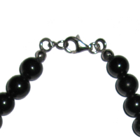 Schungit Shungite Schmuck 8mm Kette Kugelkette Halskette ca. 45cm lang inklusive 925 SILBER Verschluss