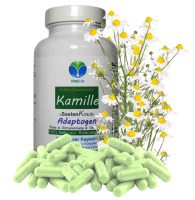 KAMILLE Kamillenblüten 360 Kapseln MAGEN - DARM - VERDAUUNG - ENTSPANNUNG - Natürliches Adaptogen - 100% NATUR PUR! OHNE ZUSATZSTOFFE!