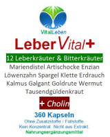12 ausgewählte Kräuter & Bitterstoffe. Harmonisch abgestimmt mit Mariendistel, Artischocke, Löwenzahn, Enzian, Spargel, Klette, Erdrauch, Kalmus, Galgant, Goldrute, Wermut und Tausendgüldenkraut + CHOLIN.