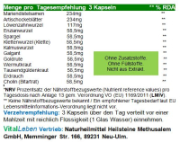 12 ausgewählte Kräuter & Bitterstoffe. Harmonisch abgestimmt mit Mariendistel, Artischocke, Löwenzahn, Enzian, Spargel, Klette, Erdrauch, Kalmus, Galgant, Goldrute, Wermut und Tausendgüldenkraut + CHOLIN.