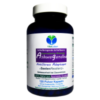 ASHWAGANDHA 120 Kapseln Resilienz-Adaptogen AYURVEDA Kraftquelle für Körper & Geist ►OHNE Zusatzstoffe!