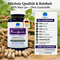 ASHWAGANDHA 720 Kapseln Resilienz-Adaptogen ►AYURVEDA Kraftquelle für Körper & Geist ►OHNE Zusatzstoffe! 3+1 GRATIS Angebot.