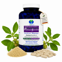 Ashwagandha Naturwurzel Withania somnifera 360 Pulver Kapseln. AYURVEDA-ADAPTOGEN. Natur pur. OHNE Zusatzstoffe.