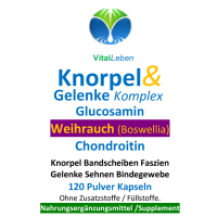 Weihrauch Knorpel & Gelenke Komplex + Glucosamin & Chondroitin 120 Pulver Kapseln