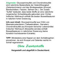 Weihrauch Knorpel & Gelenke Komplex + Glucosamin & Chondroitin 120 Pulver Kapseln
