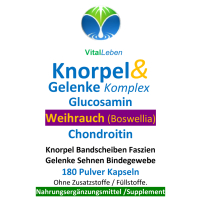 Weihrauch Knorpel & Gelenke Komplex + Glucosamin & Chondroitin 180 Pulver Kapsen
