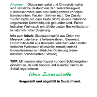 Weihrauch Knorpel & Gelenke Komplex + Glucosamin & Chondroitin 720 Pulver Kapsen 3 + 1 KOSTENLOS