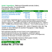 Weihrauch Knorpel & Gelenke Komplex + Glucosamin & Chondroitin 720 Pulver Kapsen 3 + 1 KOSTENLOS