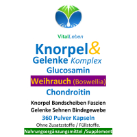 Weihrauch Knorpel & Gelenke Komplex + Glucosamin & Chondroitin 360 Pulver Kapsen