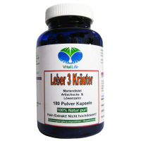 Leber 3 Kräuter Mariendistel Artischocke Löwenzahn 180 Pulver Kapseln