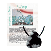 Schneeflockenobsidian Glücksmagnet Anhänger gebohrt Waage