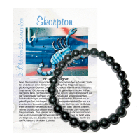 Hämatit 8mm Sternzeichen Kugelarmband Skorpion